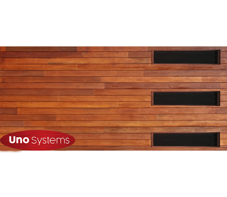 DOUBLE GLASS FINGER JOINTED SLAT DOOR